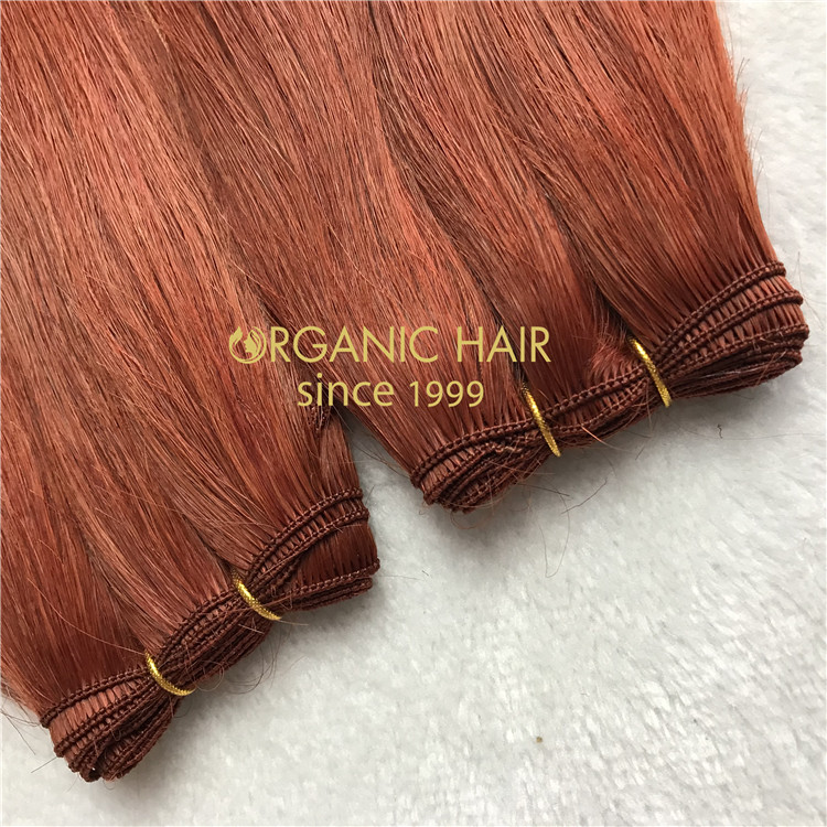 High quality human hair extensions--Hand tied weft hair extensions C18